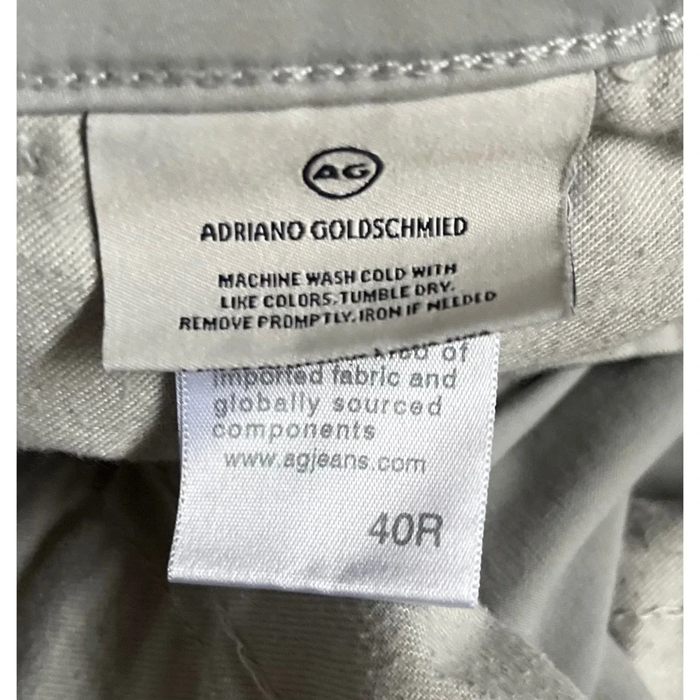 AG Adriano Goldschmied The Wanderer Slim Fit‎ Chino Shorts Light Grey Mens 38-40